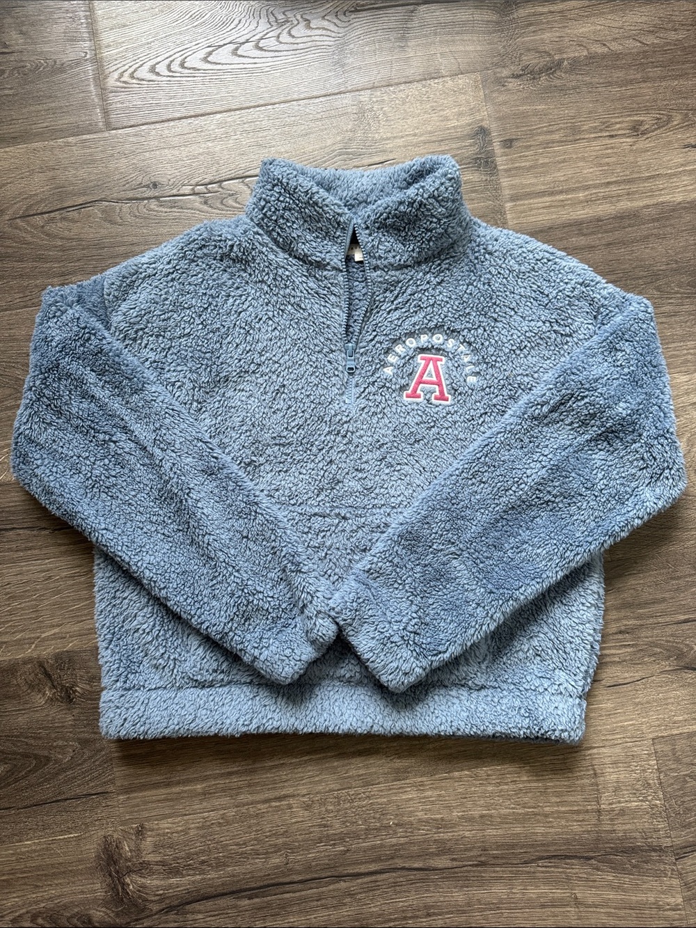 Aeropostale Light Blue Sherpa Fleece Jacket